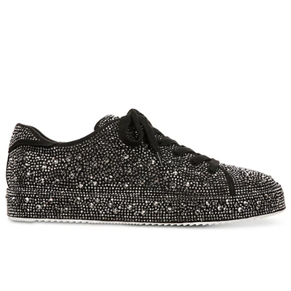 I.N.C. International Concepts Lola Rhinestone Sneakers Black EUC Size 10 - Picture 2 of 6